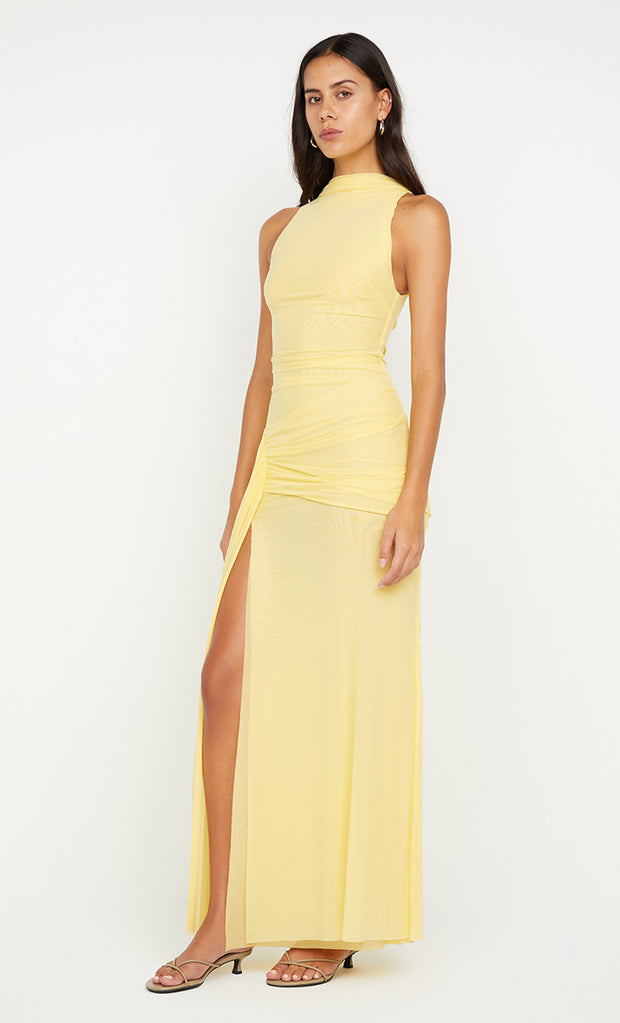 BLAINE DRAPE MAXI DRESS - BUTTER
