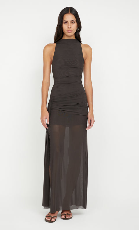 BLAINE DRAPE MAXI DRESS - CEDAR