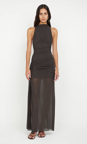 BLAINE DRAPE MAXI DRESS - CEDAR