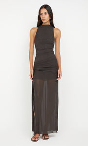 BLAINE DRAPE MAXI DRESS - CEDAR