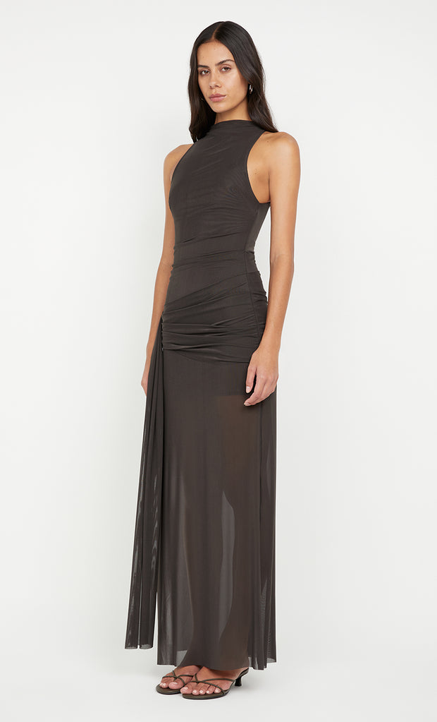 BLAINE DRAPE MAXI DRESS - CEDAR
