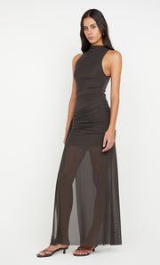 BLAINE DRAPE MAXI DRESS - CEDAR