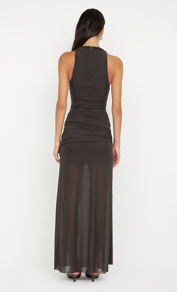 BLAINE DRAPE MAXI DRESS - CEDAR