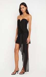 DANKA STRAPLESS MINI DRESS - BLACK