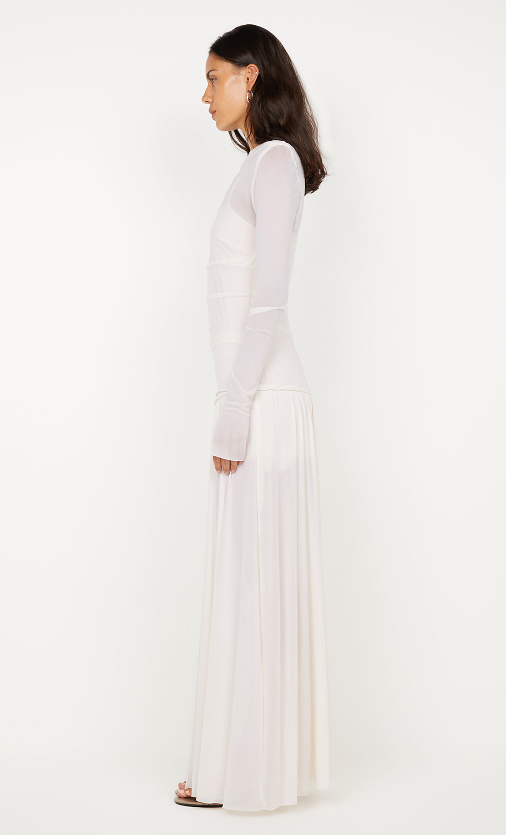 BLAINE LONG SLEEVE MAXI DRESS - BUTTER CREAM