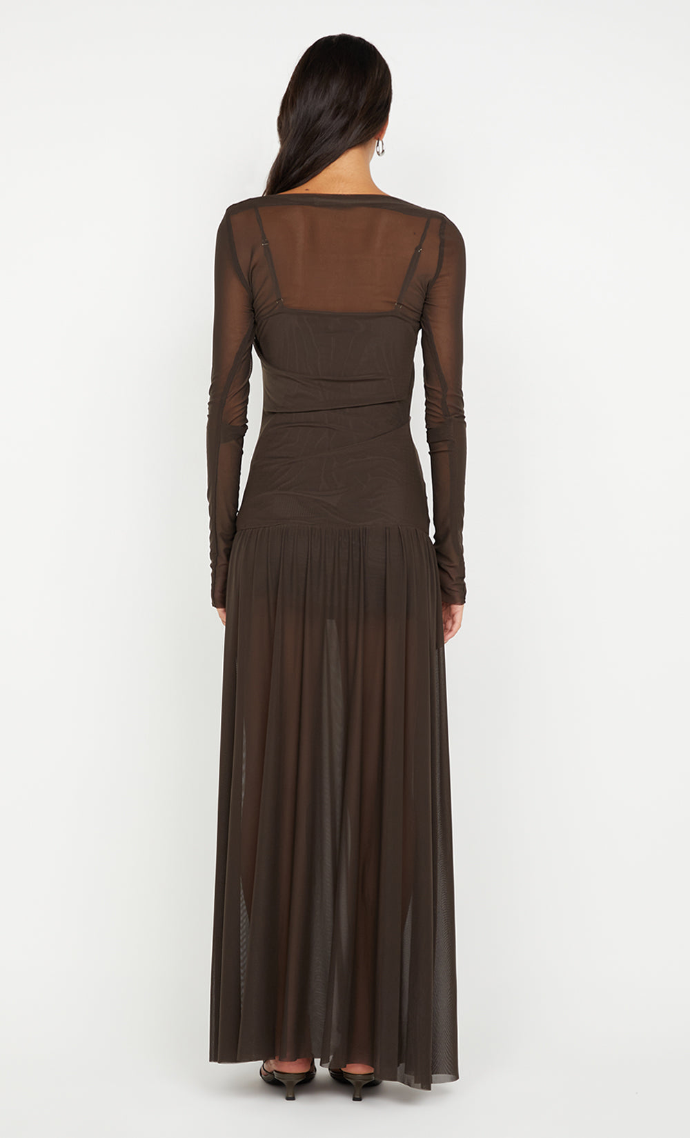 BLAINE LONG SLEEVE MAXI DRESS - CEDAR