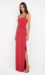DANTE TUCK MAXI DRESS - CHERRY