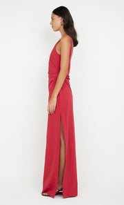 DANTE TUCK MAXI DRESS - CHERRY