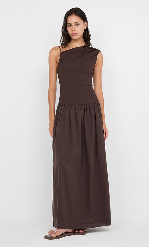 AUBREE MAXI DRESS - DARK CHOCOLATE