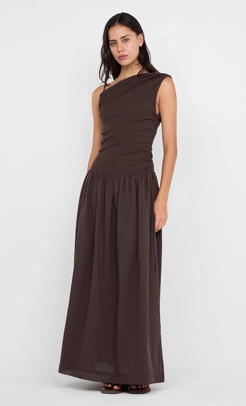 AUBREE MAXI DRESS - DARK CHOCOLATE