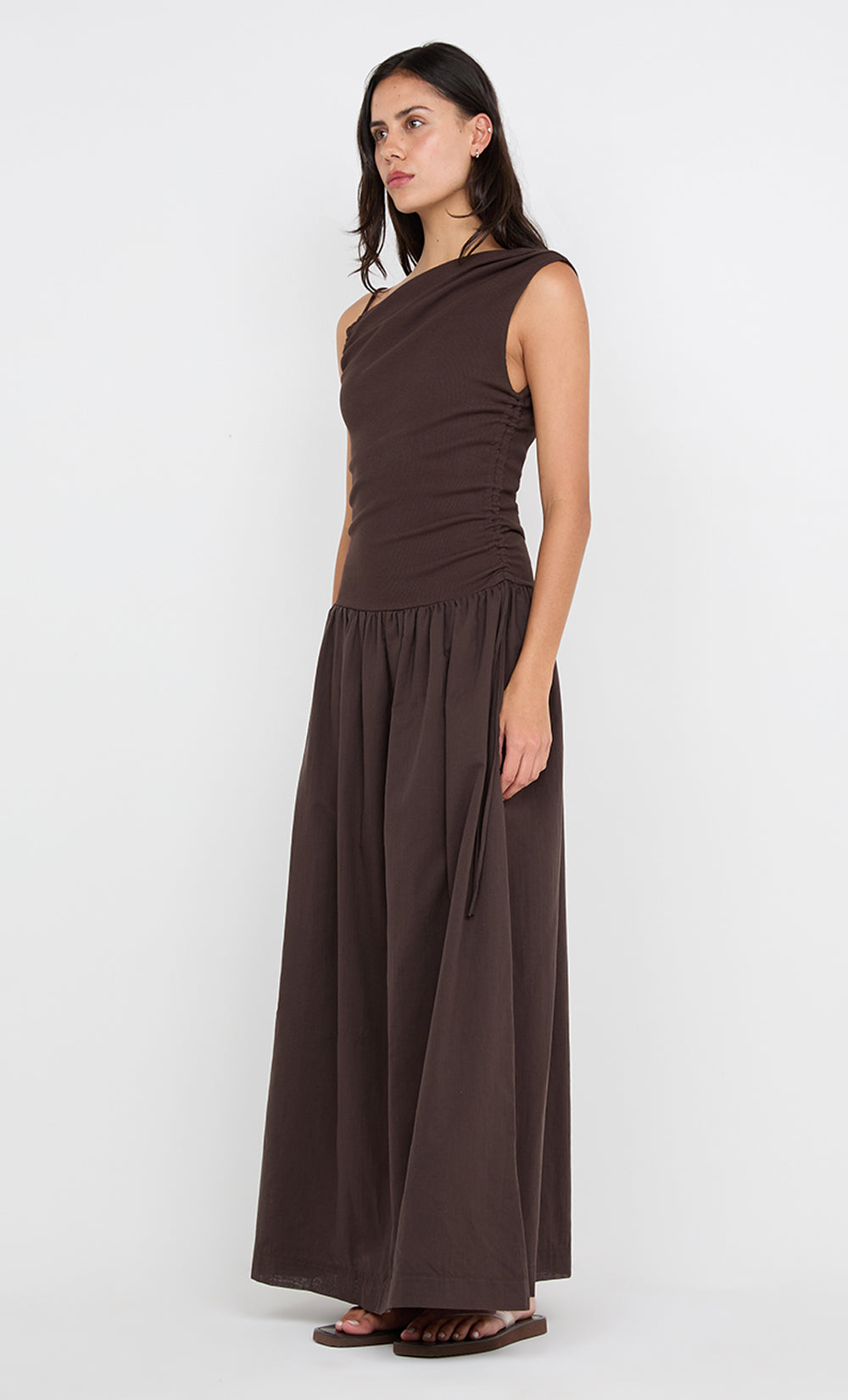 AUBREE MAXI DRESS - DARK CHOCOLATE