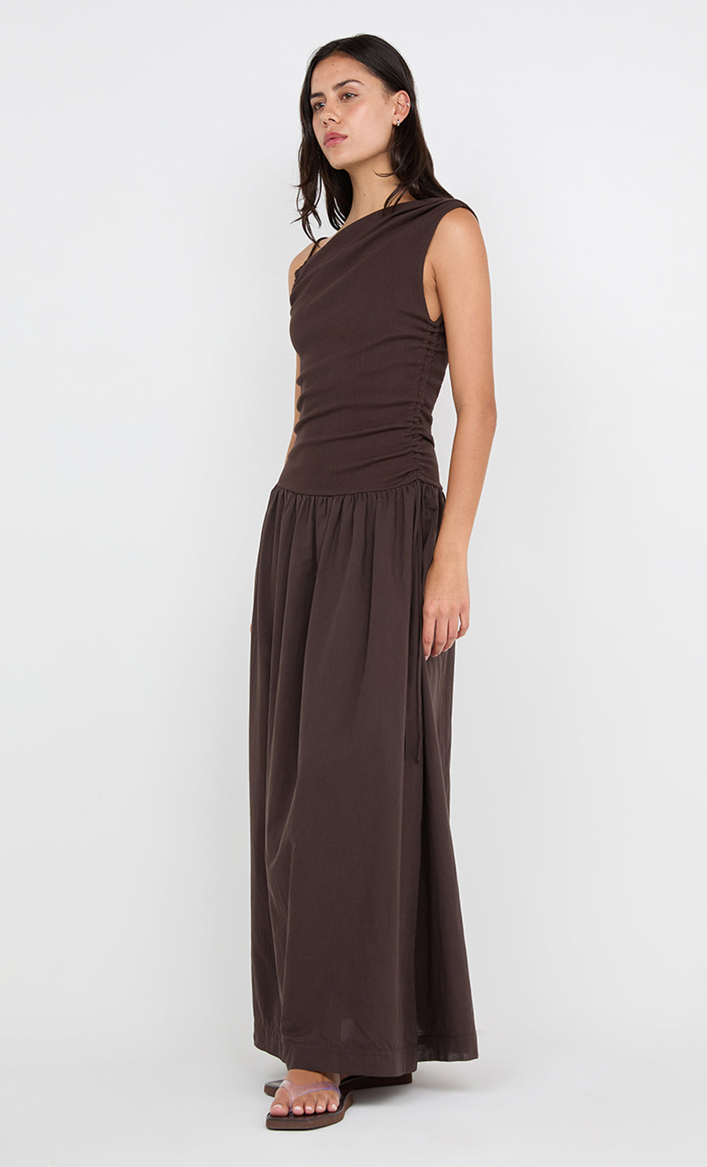 AUBREE MAXI DRESS - DARK CHOCOLATE