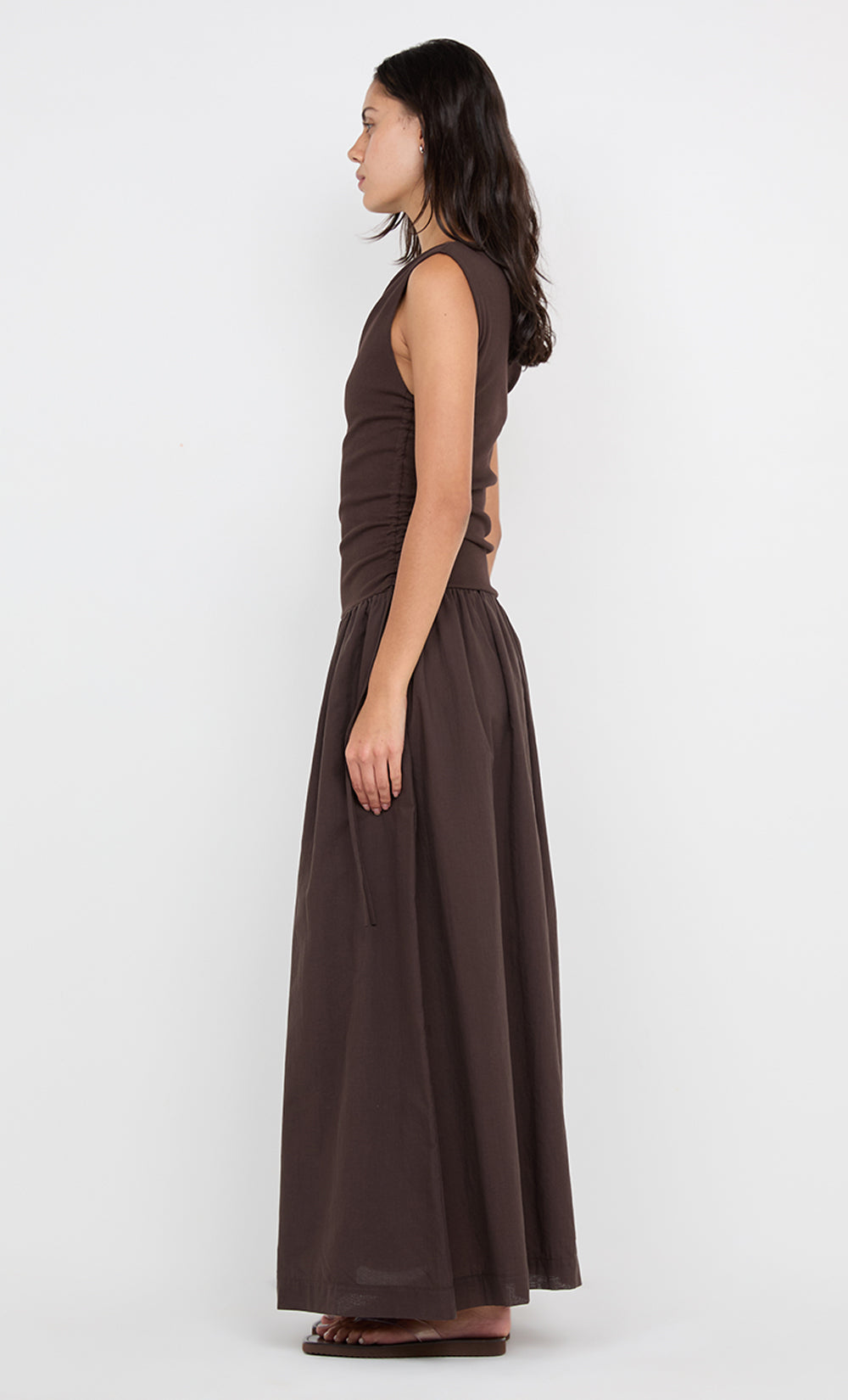 AUBREE MAXI DRESS - DARK CHOCOLATE