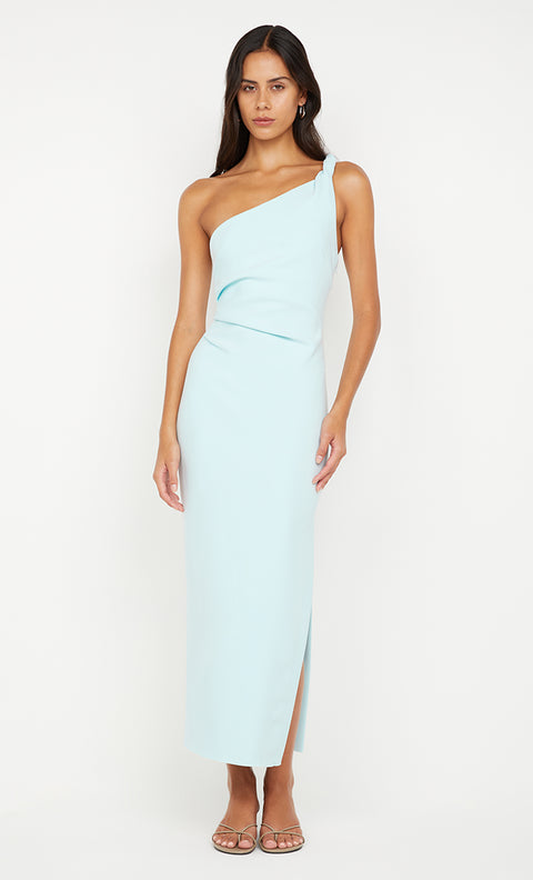 ARIVEN ASYM MIDI DRESS - ARCTIC BLUE