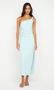 ARIVEN ASYM MIDI DRESS - ARCTIC BLUE