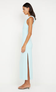 ARIVEN ASYM MIDI DRESS - ARCTIC BLUE
