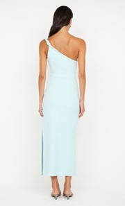 ARIVEN ASYM MIDI DRESS - ARCTIC BLUE