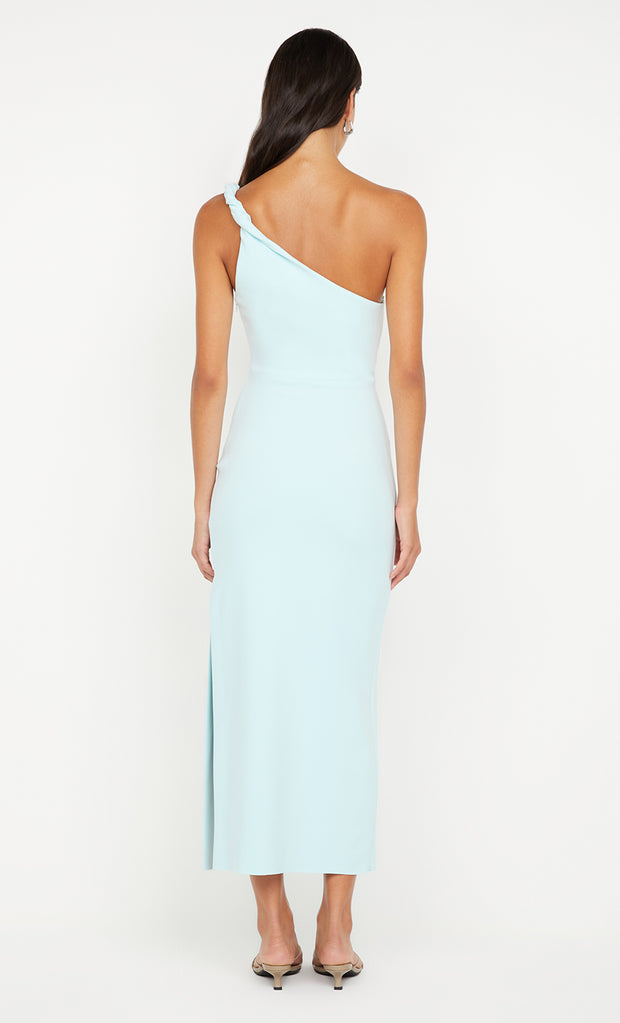 ARIVEN ASYM MIDI DRESS - ARCTIC BLUE