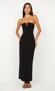 RAFI STRAPLESS DRESS - BLACK