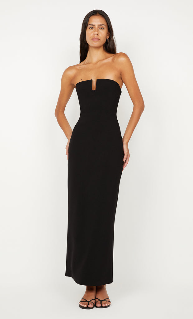 RAFI STRAPLESS DRESS - BLACK