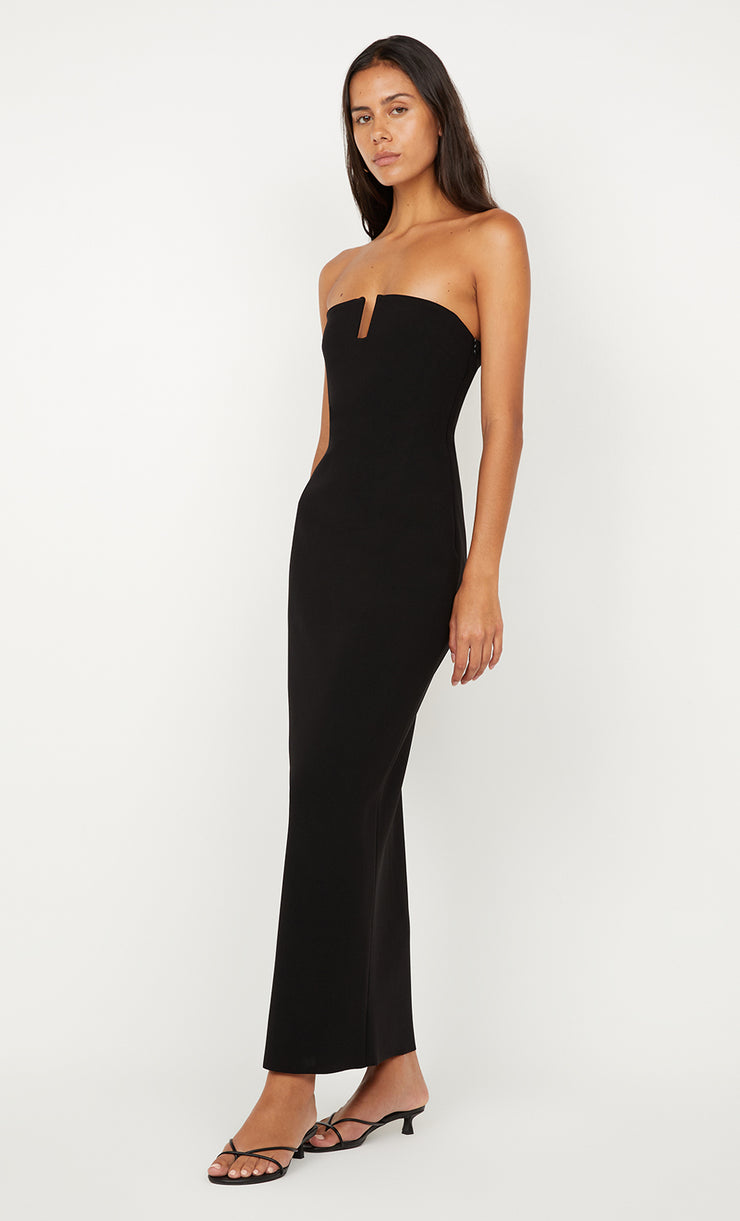 RAFI STRAPLESS DRESS - BLACK