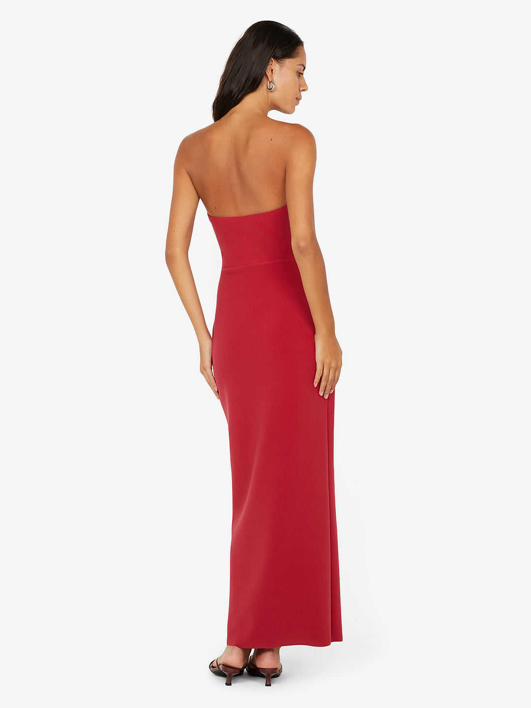 RAFI STRAPLESS DRESS - CHERRY