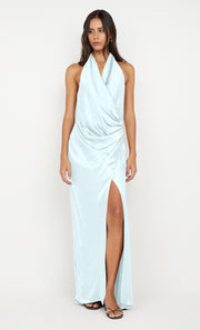 ELISIA WRAP MAXI DRESS - ARCTIC BLUE