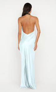 ELISIA WRAP MAXI DRESS - ARCTIC BLUE