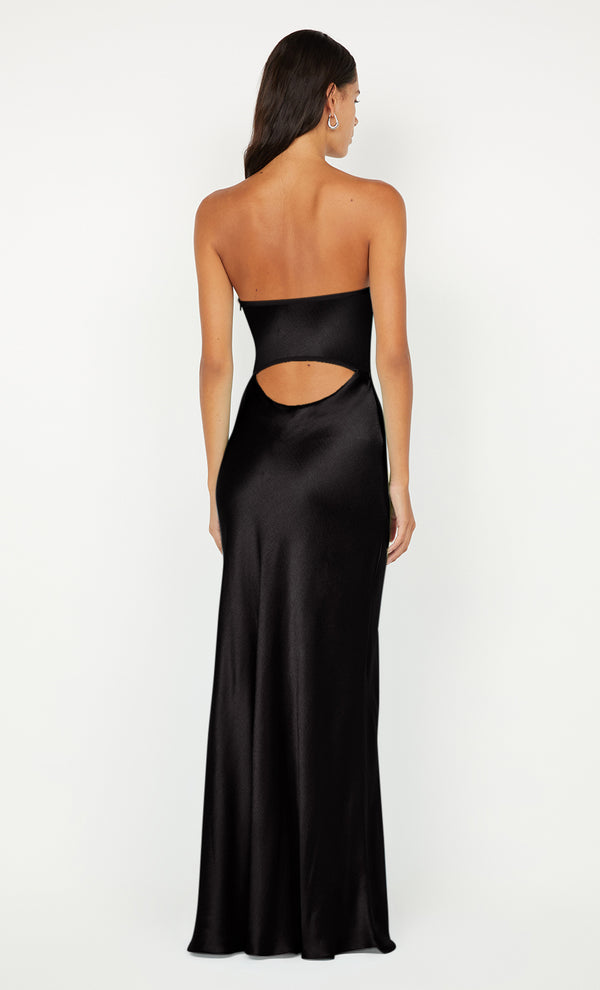 CINDER STRAPLESS MAXI DRESS - BLACK