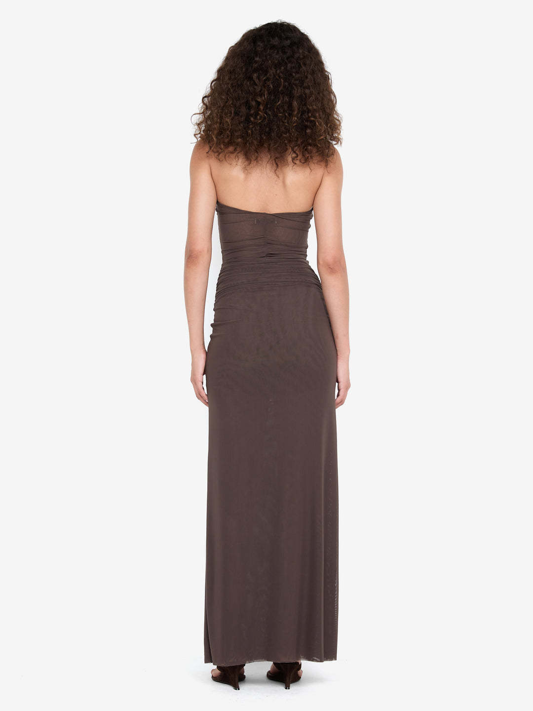 IDA STRAPLESS DRESS - MILK CHOCOLATE