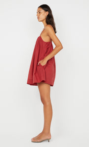 VIVIAN MINI DRESS - CHERRY