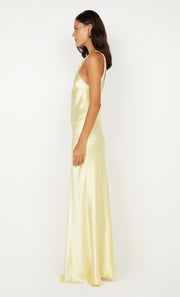 ELISIA TWIST MAXI DRESS - ICE YELLOW