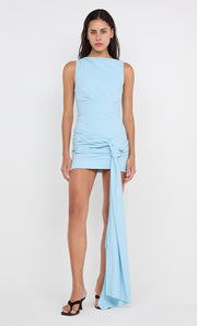 DOMENIC ASYM MINI DRESS - SKY BLUE