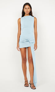 DOMENIC ASYM MINI DRESS - SKY BLUE