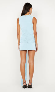 DOMENIC ASYM MINI DRESS - SKY BLUE