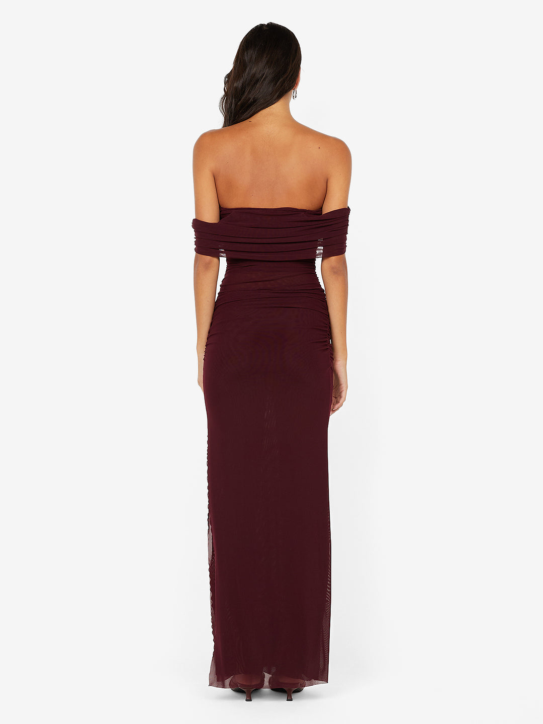 POPPY GATHERED MAXI DRESS - PLUM