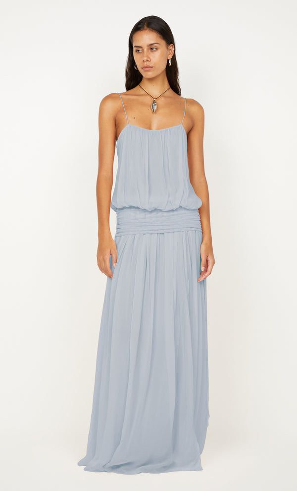 CAMILLE BLOUSON DRESS - CLOUD BLUE