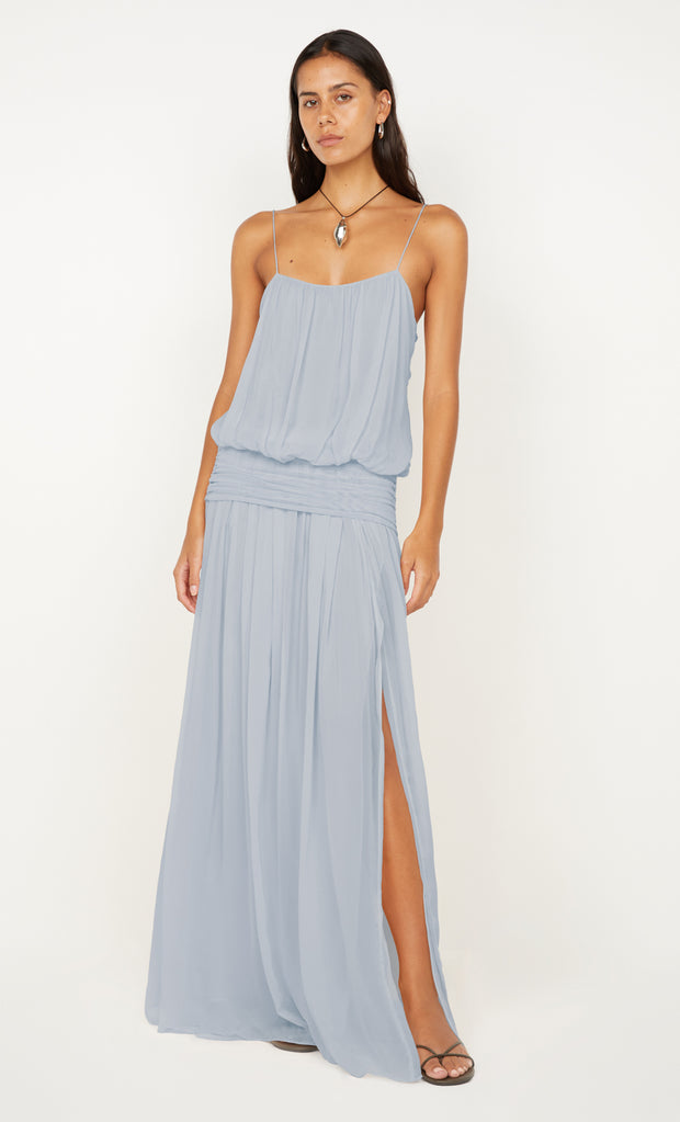 CAMILLE BLOUSON DRESS - CLOUD BLUE
