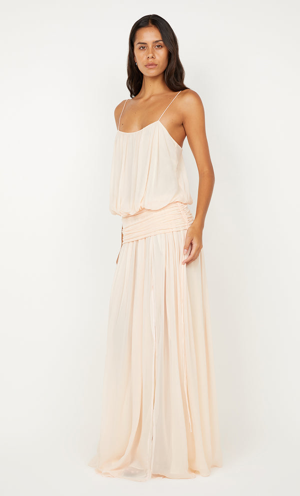 CAMILLE BLOUSON DRESS - PEACH