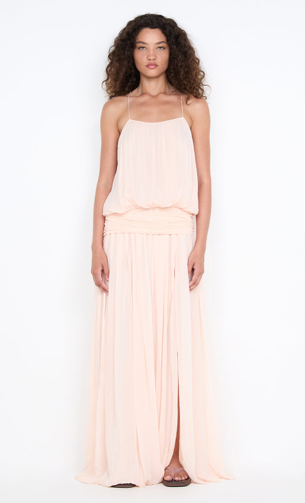 CAMILLE BLOUSON DRESS - PEACH