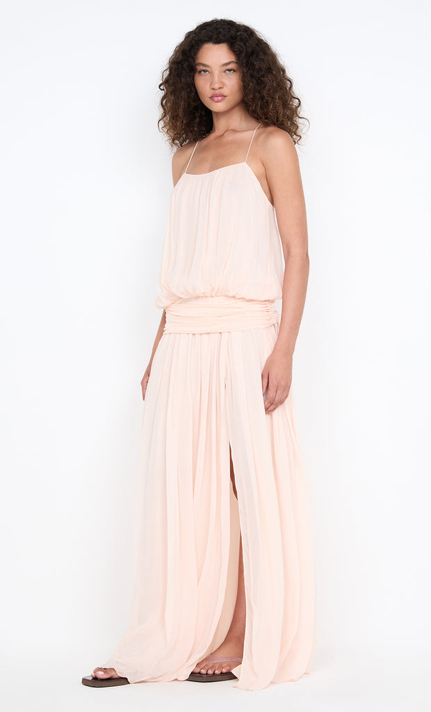 CAMILLE BLOUSON DRESS - PEACH