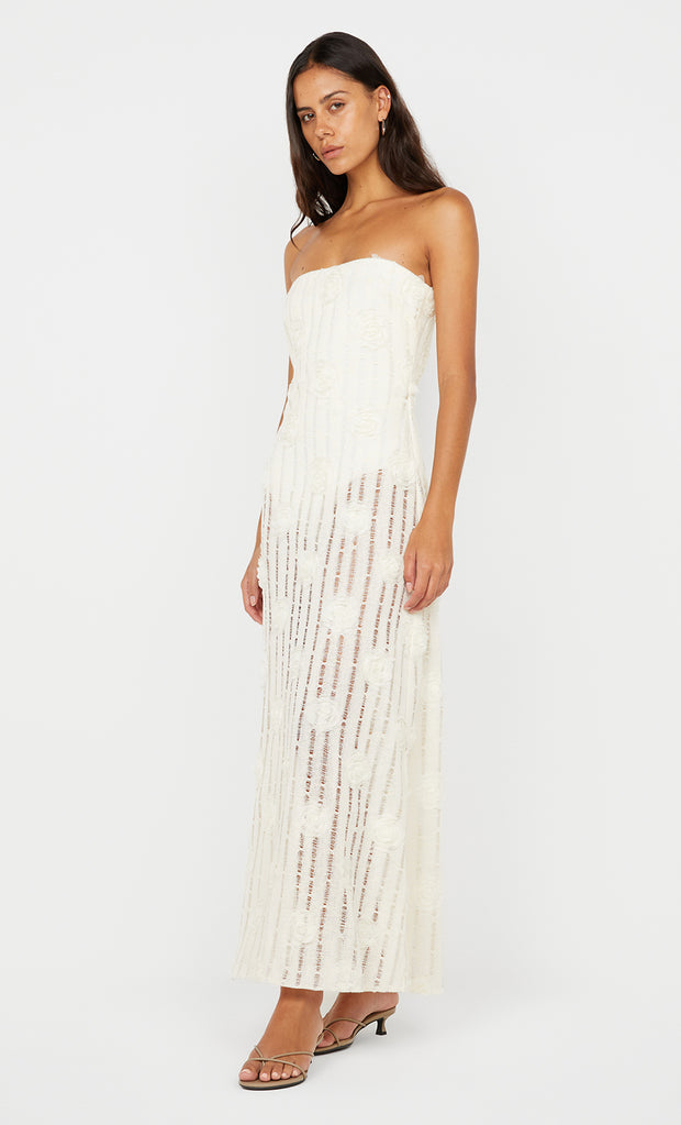 AMELIE STRAPLESS DRESS - IVORY