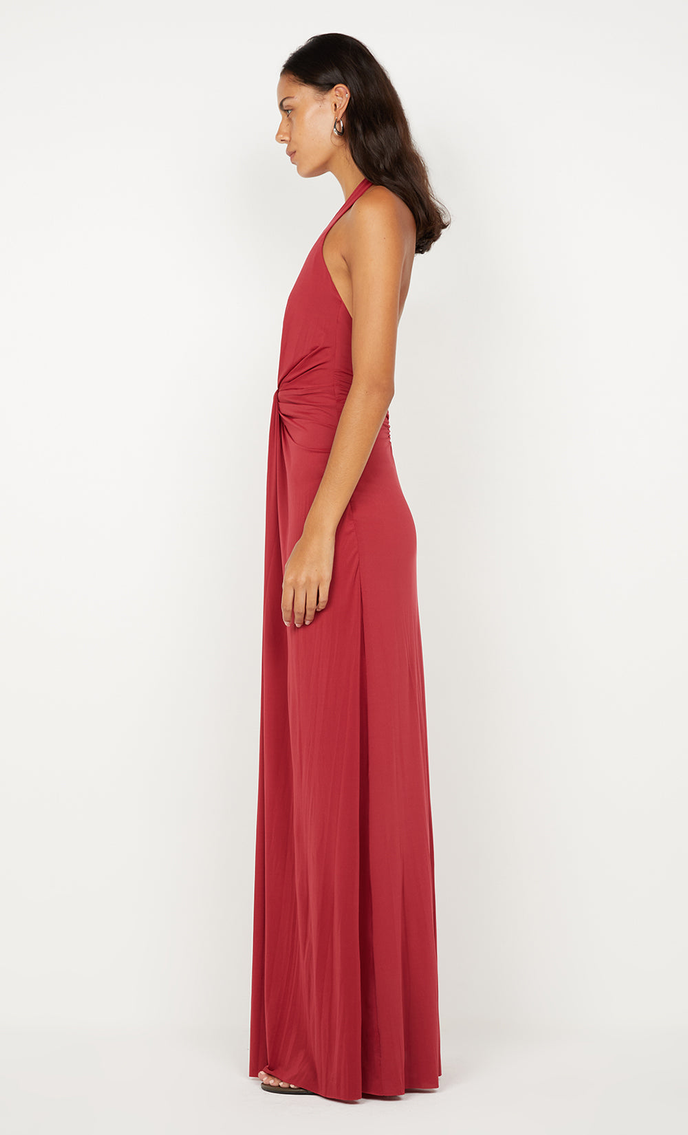 SUSIE PLUNGE MAXI DRESS - CHERRY