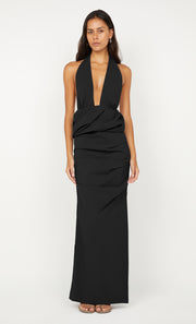 PRISCILLA BUBBLE MAXI DRESS - BLACK