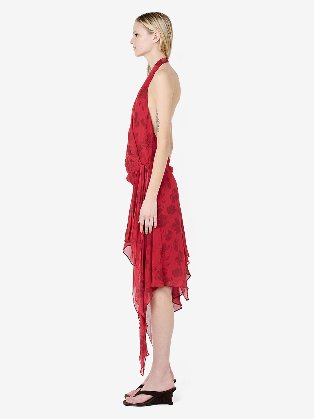 RUBY WRAP MIDI DRESS - CHERRY FLORAL