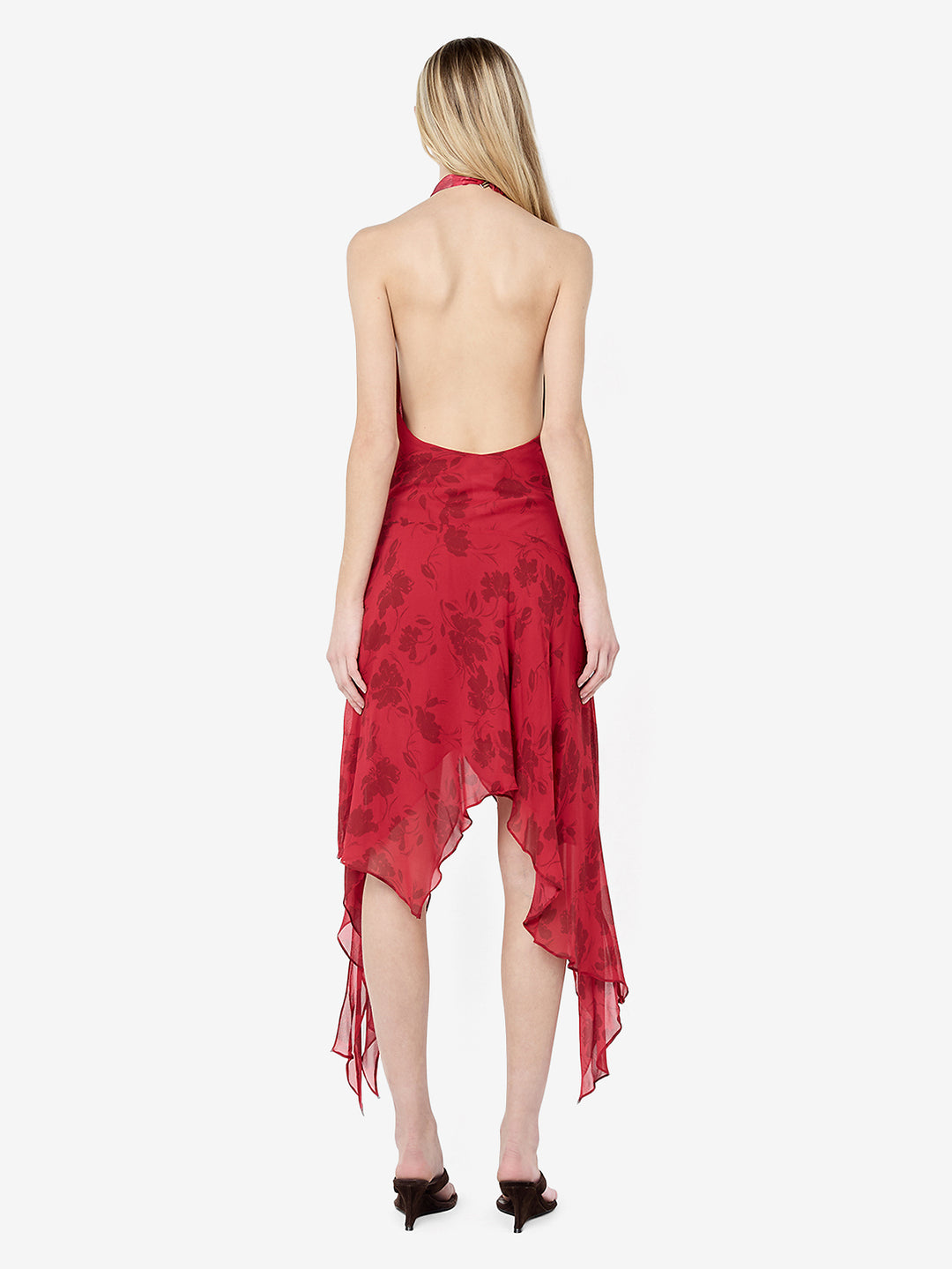 RUBY WRAP MIDI DRESS - CHERRY FLORAL