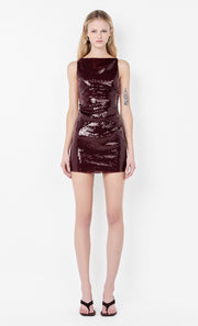 CELESTIA MINI DRESS - PLUM