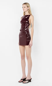 CELESTIA MINI DRESS - PLUM