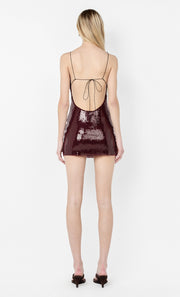 CELESTIA MINI DRESS - PLUM