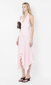 NESSIE HALTER DRESS - BALLET PINK